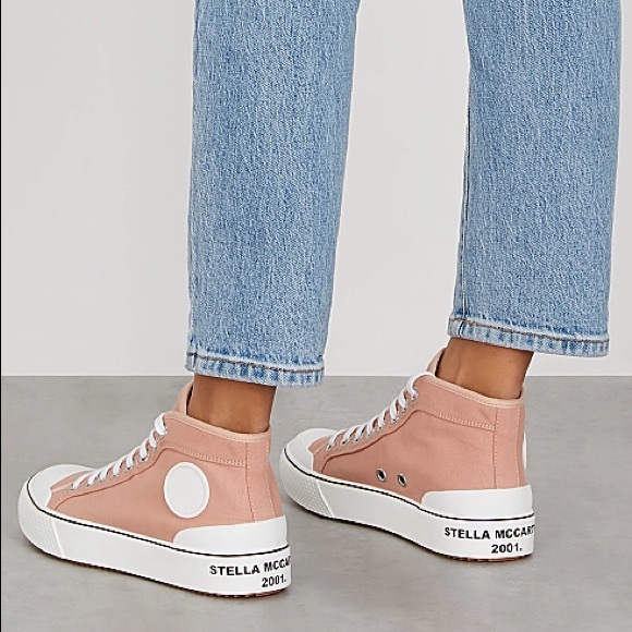NEW Stella Mccartney 6802 Blush Fabric Sneaker - Picture 10 of 10